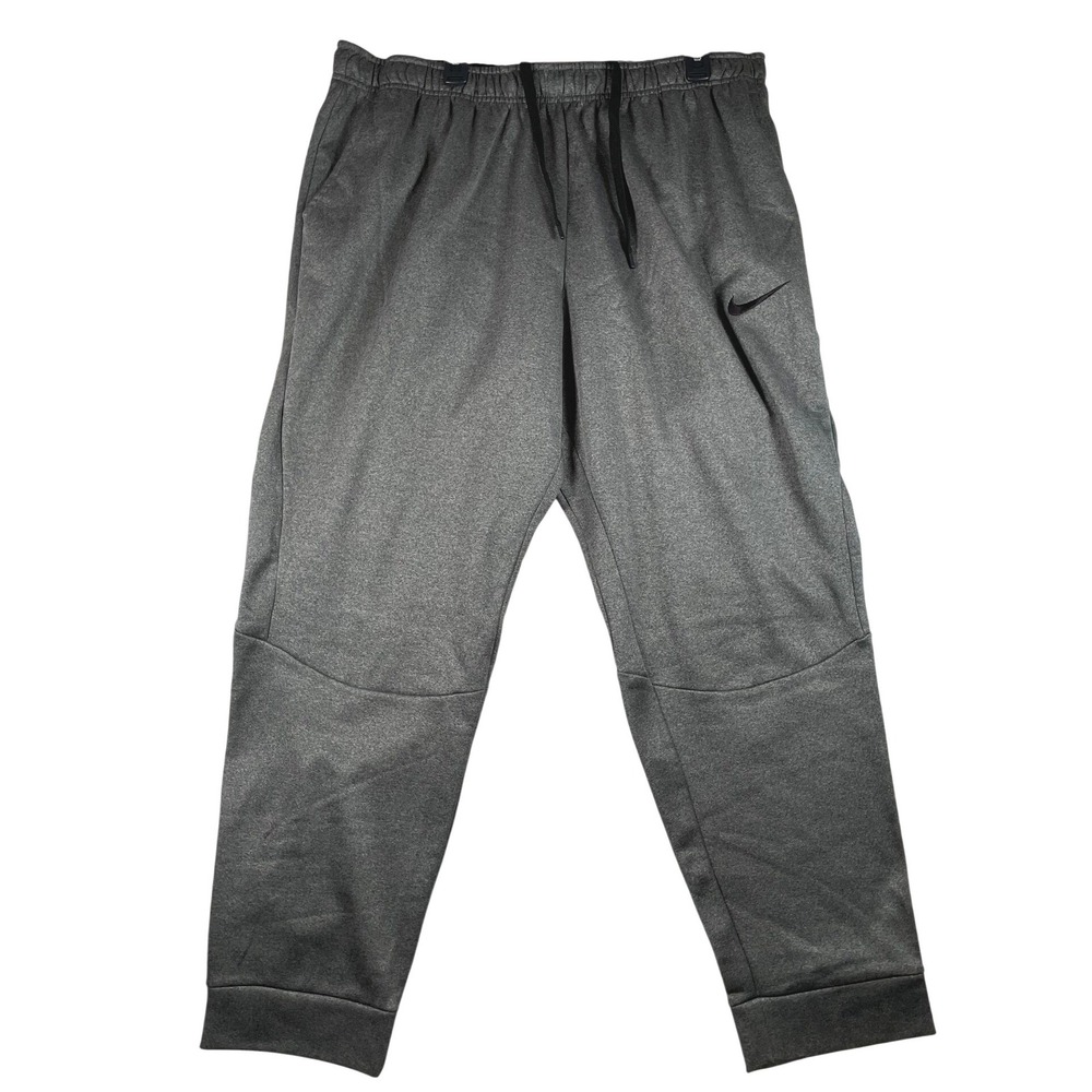 Nike Men 3XL Dri-FIT Training Pants Gray Fleece Joggers Activewear Athletic